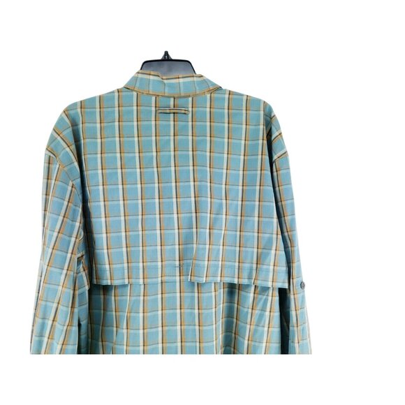 Ruff Hewn Vented Button Down Shirt Men's Size XXL Blue Plaid - Picture 4 of 7